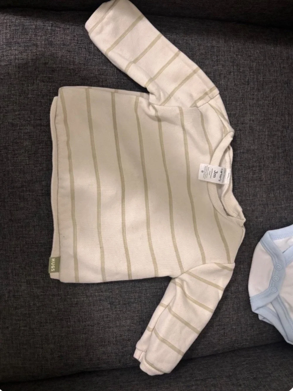 Onesies and football onesie-NEW WITH TAGS, the sweater/shorts worn 2 or 3 times